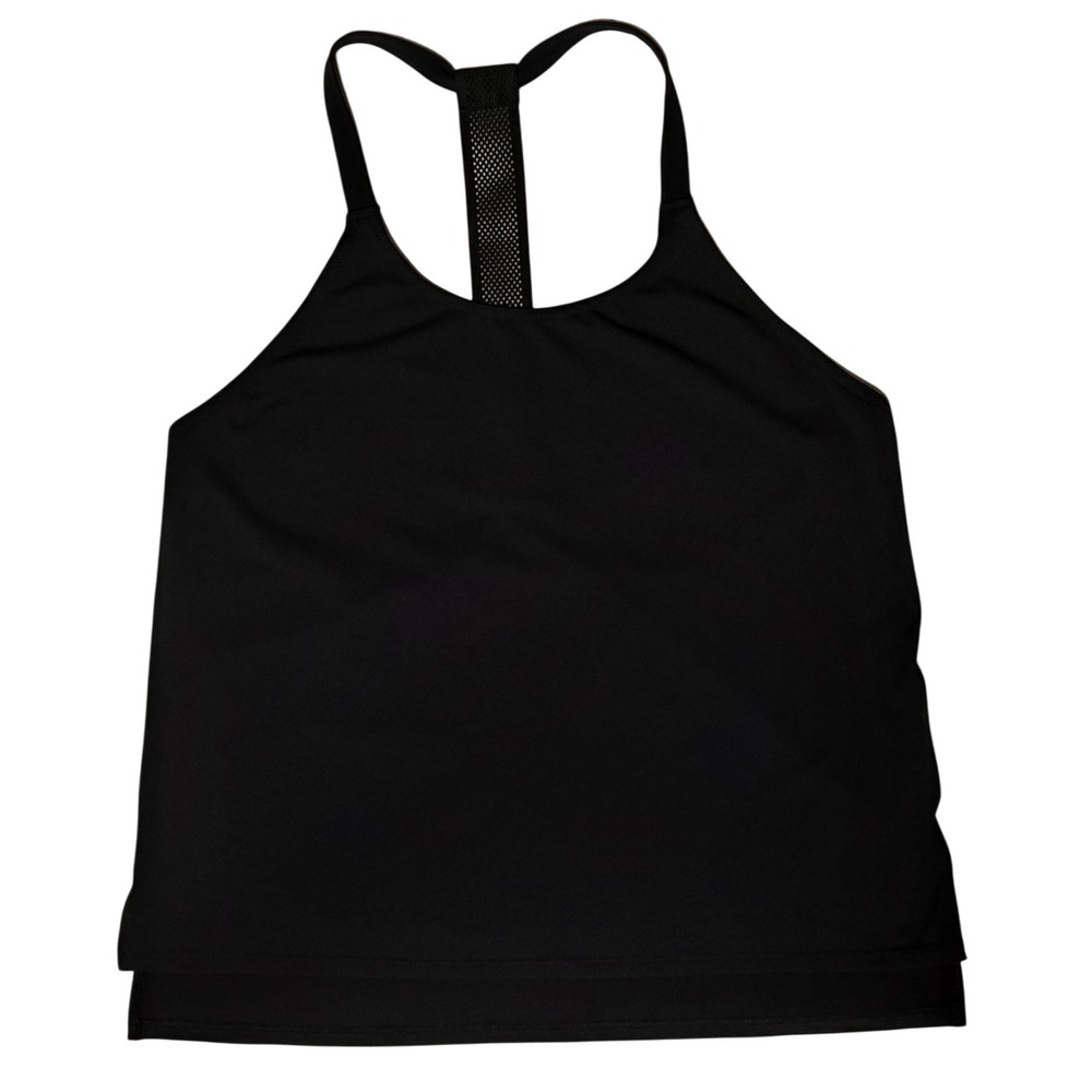 Fabletics Demi Lovato Black Tansy Racerback Tank‎ Top W/Mesh Detail Size M/L
